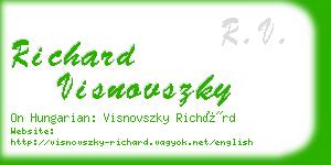 richard visnovszky business card